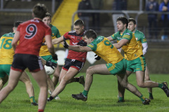 GAA-DOWN-v-DONEGAL-Downs-Pat-Havern-shot-is-blocked-down