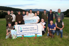 BURREN-Dog-SHow-Stephen-McNally-with-Burren-Dog-Show-Organisers-present-a-cheque-for-4000-to-Berni-Murphy-Southern-area-Hospice-Services-Fundraiser